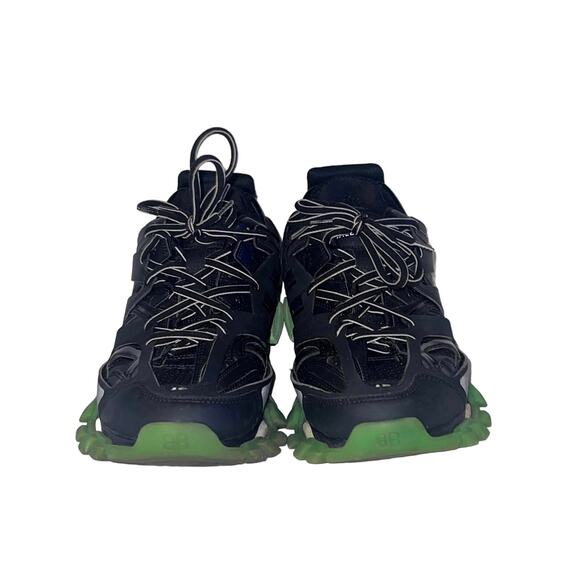 Balenciaga Track Trainer Black & Green Men’s Sneakers Size 12 - Picture 2 of 9